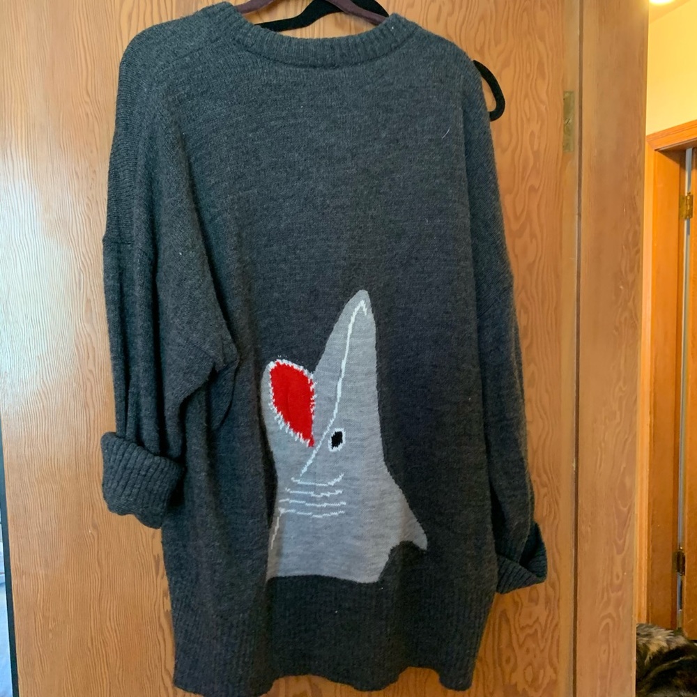 Zara oversized grey shark sweater